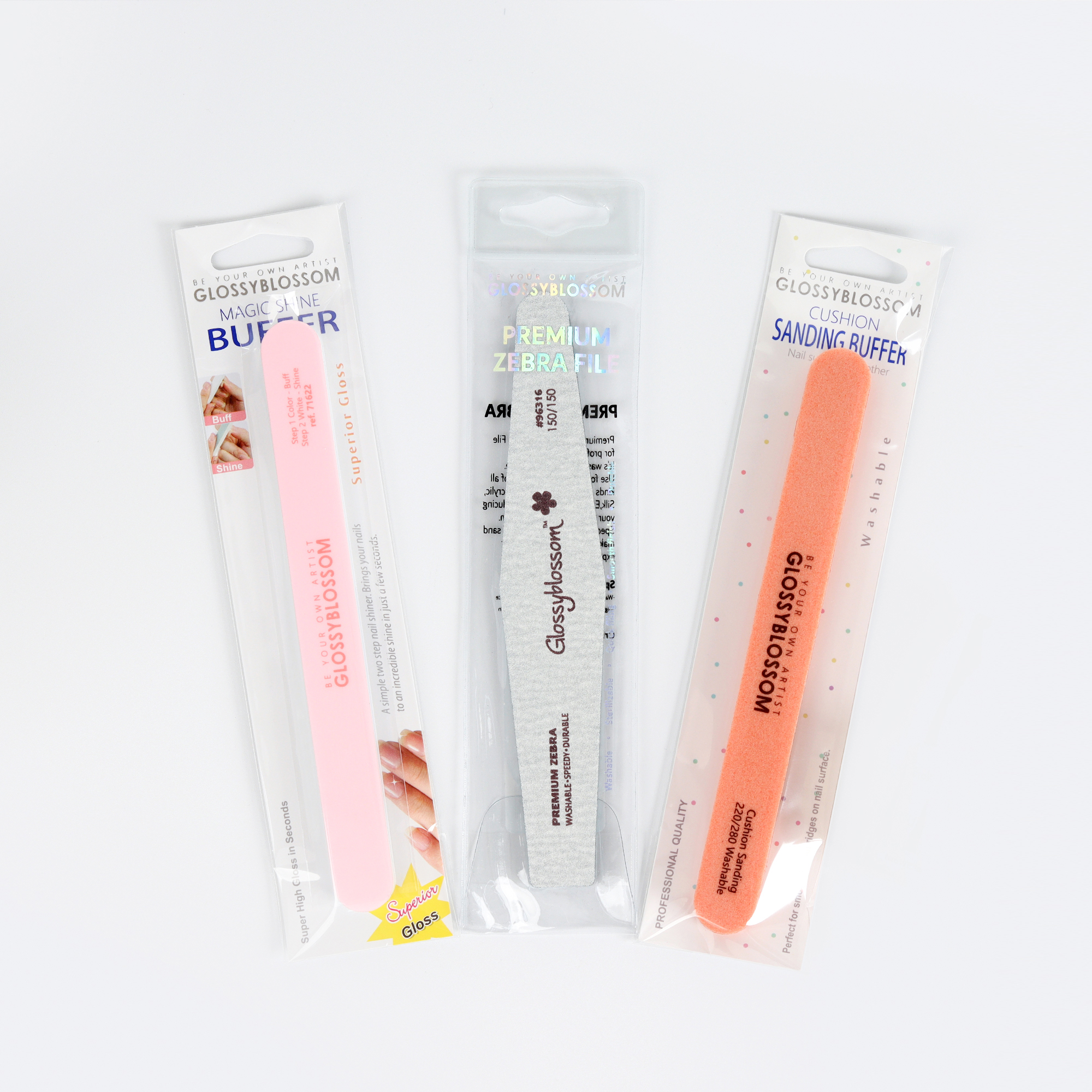 [71622] Magic Shine Buffer / [96316] Premium Zebra File / [96880] Cushion Sanding Buffer