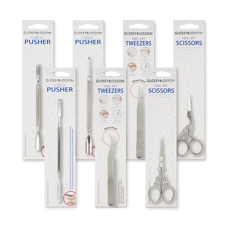 CUTICLE PUSHER / NAIL ART TWEEZERS / NAIL ART SCISSORS