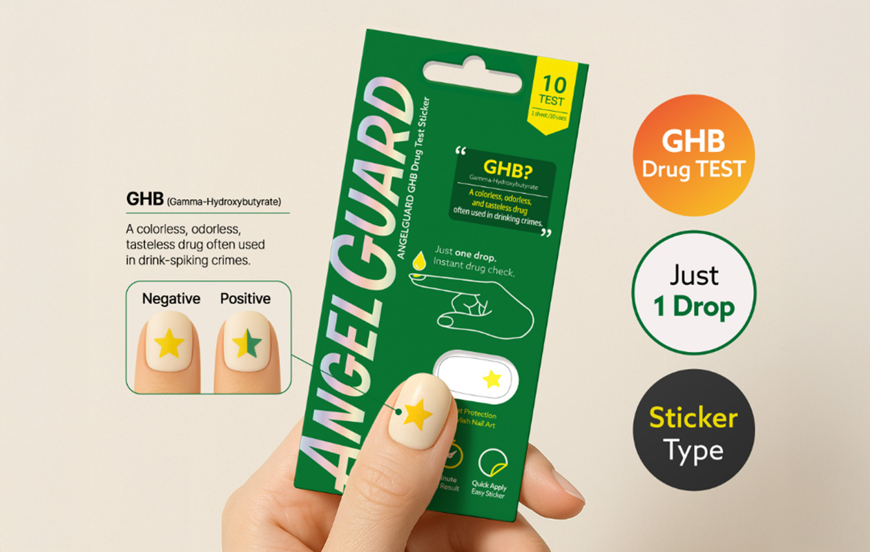 [SHINE B NEWS] The first GHB detection nail sticker – AngelGuard